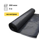 Черная пленка на метраж (для блиндажей, техническая, строительная) 3 м ширина, 200 мкм толщина blackpp-200mkm-3m фото 1